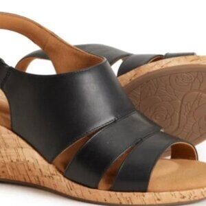 Rockport Briah Sling Wedge Sandals – Black, Women’s 10